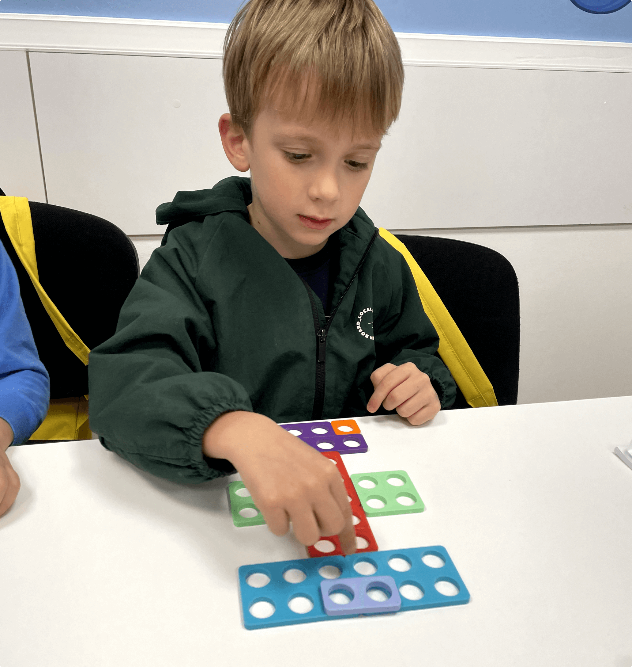 The student is solving a task.