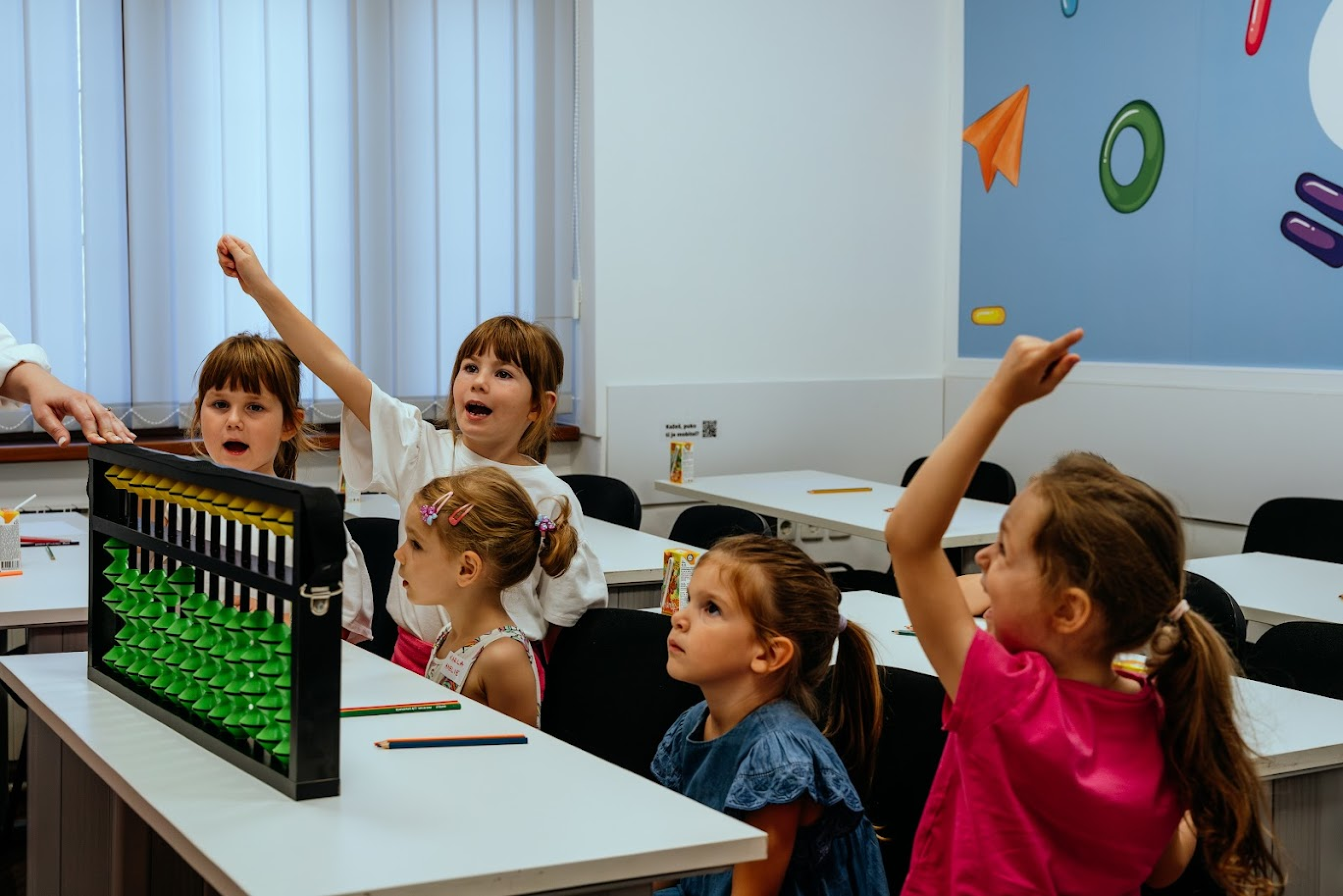 The students are participating in class.