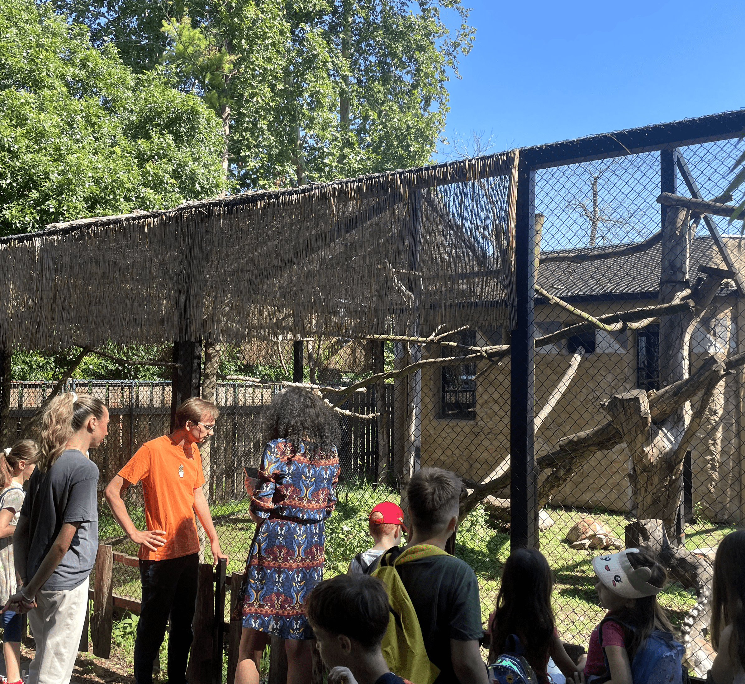 Students at the zoo